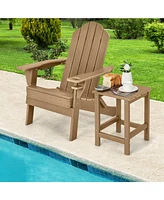 14 Inch Square Weather-Resistant Adirondack Side Table