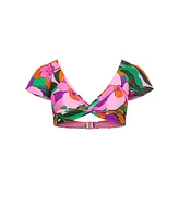 City Chic Plus Sicilia Underwire Print Bikini Top