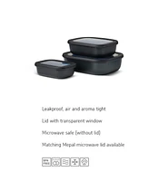 Mepal Cirqula 3Pc. Rectangular Shallow Multi Bowl Set