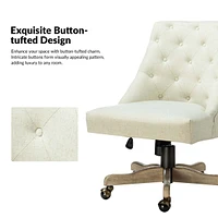 Modern Upholstered Tufted Armless Home Office Chair