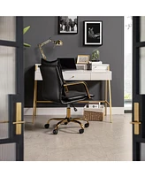 Home Office Desk Chair with Golden Legs