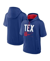 Nike Men's Royal Texas Rangers Tri Code Lockup Short Sleeve Pullover Hoodie