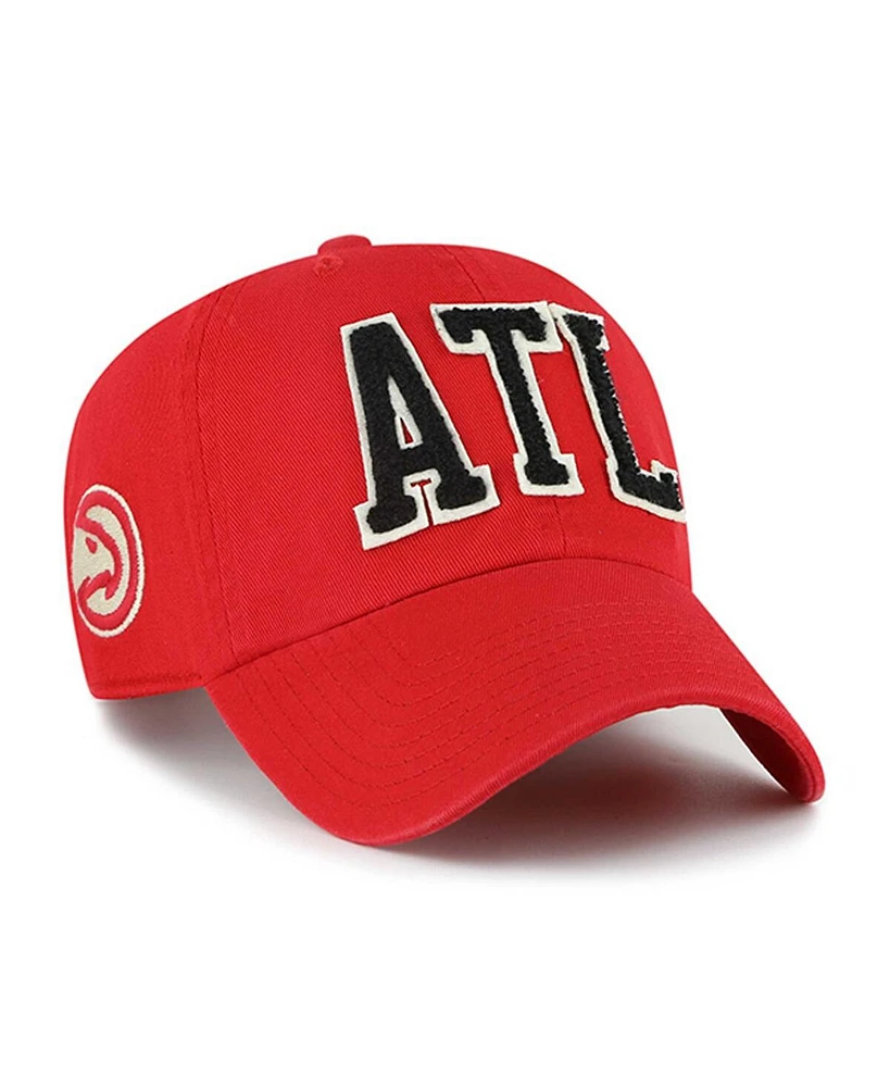 47 Men's Red Atlanta Hawks Hand Off Clean Up Adjustable Hat