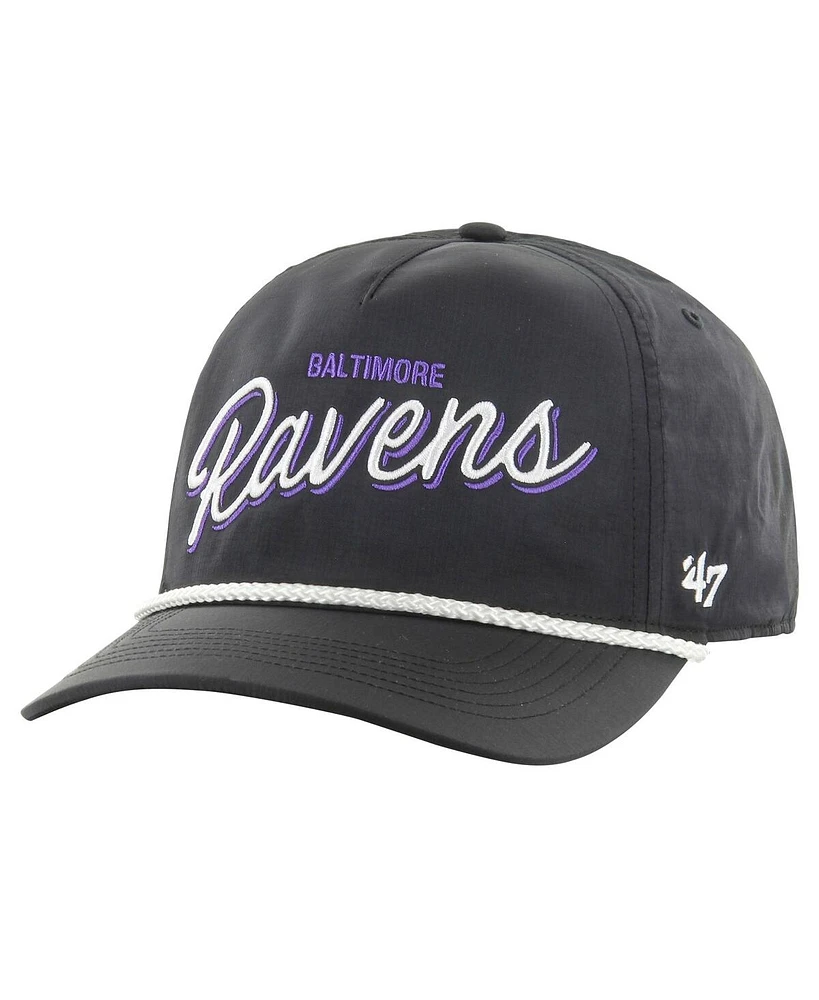 47 Men's Black Baltimore Ravens Fairway Hitch Brrr Adjustable Hat