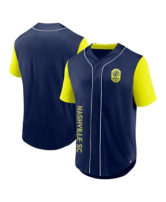 Fanatics Branded Men's Navy Nashville Sc Balance Fashion Baseball Jersey