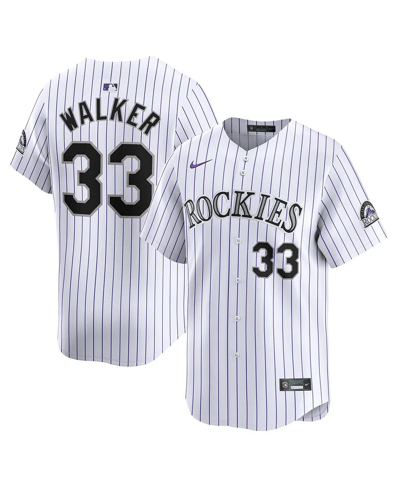 Nike Men's Larry Walker White Colorado Rockies Home Limited Player Jersey