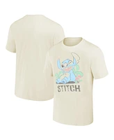 Mad Engine Unisex Cream Lilo and Stitch Wink T-Shirt