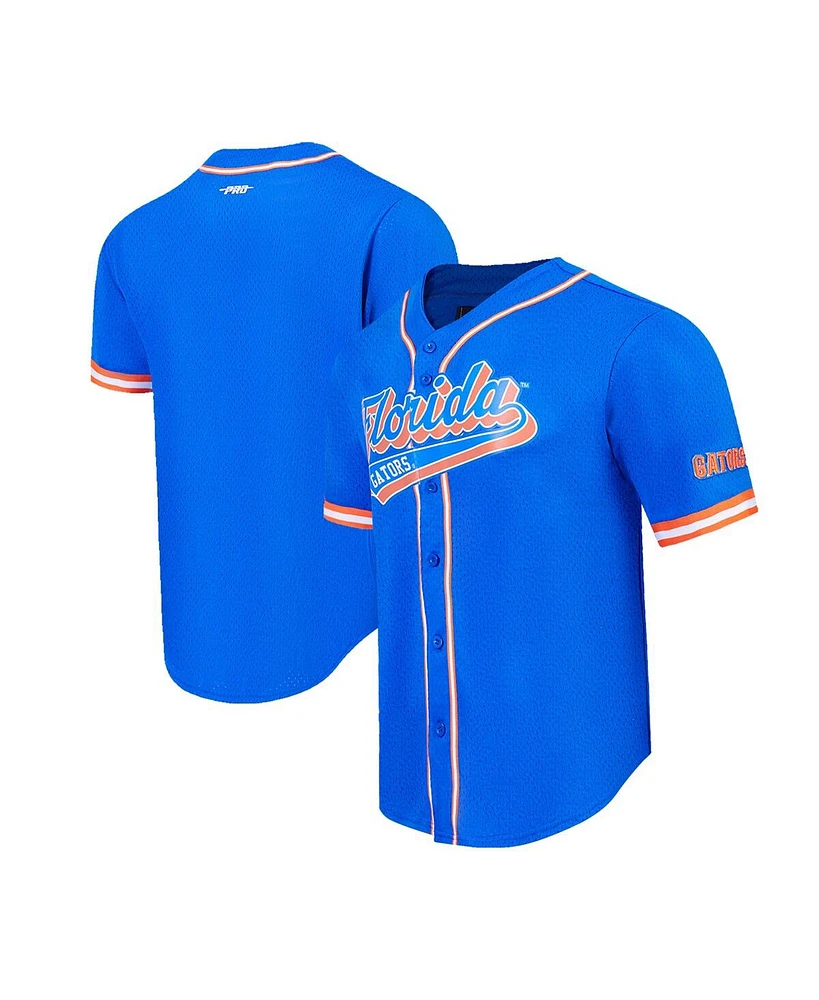 Pro Standard Men's Royal Florida Gators Mesh Full-Button Replica Baseball Jersey