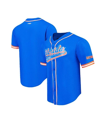 Pro Standard Men's Royal Florida Gators Mesh Full-Button Replica Baseball Jersey