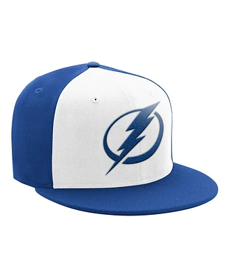 Starter Men's White/Blue Tampa Bay Lightning Logo Two-Tone Snapback Hat