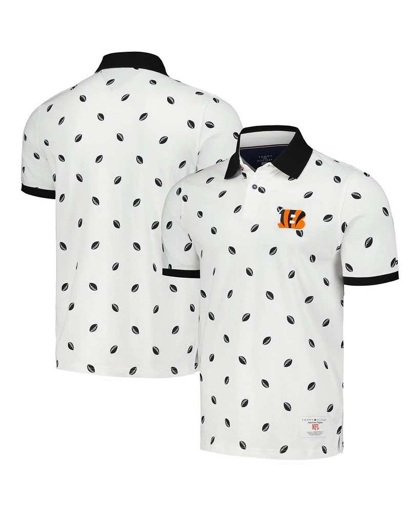 Tommy Hilfiger Men's White Cincinnati Bengals Bryce Polo