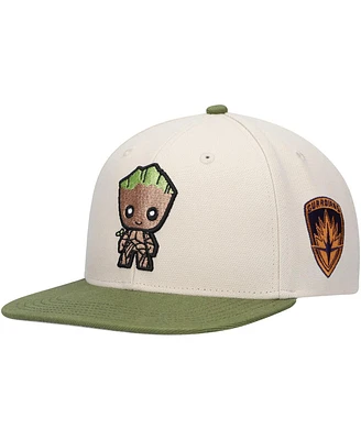 Lids Youth Cream Guardians of the Galaxy Groot Character Snapback Hat