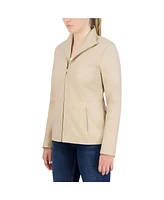 Cole Haan Women's Wing Collar Leather Jacket