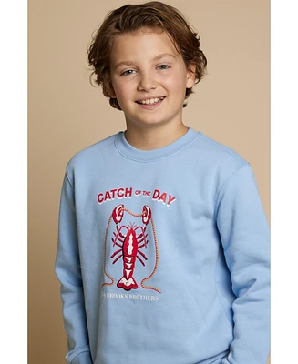 B by Brooks Brothers Big Boys Lobster Art Fleece Sweatshirt