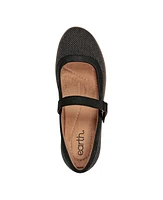 Earth Women's Lorali Round Toe Adjustable Strap Casual Flats