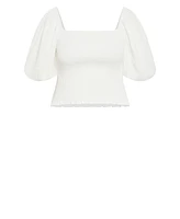 City Chic Plus Ariella Balloon Sleeves Top