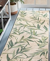 Safavieh Courtyard CY7425 Beige and Sweet Pea 2'3" x 6'7" Sisal Weave Runner Outdoor Area Rug