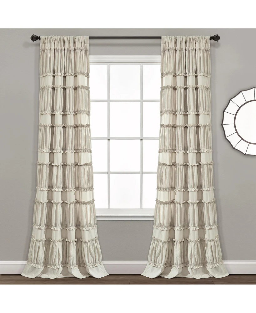 Lush Decor Nova Ruffle Window Curtain Panels