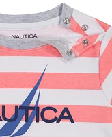 Nautica Baby Boys Sailing Tank Bodysuit, Short-Sleeve Striped T-Shirt & Shorts, 3 Piece Set