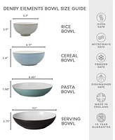 Denby Elements Collection Stoneware Pasta Bowls, Set of 4