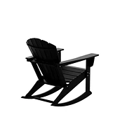 WestinTrends Outdoor Patio Poly Adirondack Rocking Chair Rocker