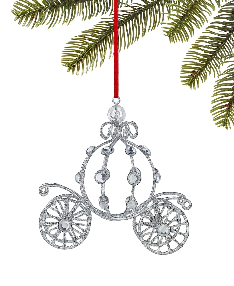 Holiday Lane Jeweled Elegance Glittered Pumpkin Carriage Ornament, Created for Macy's