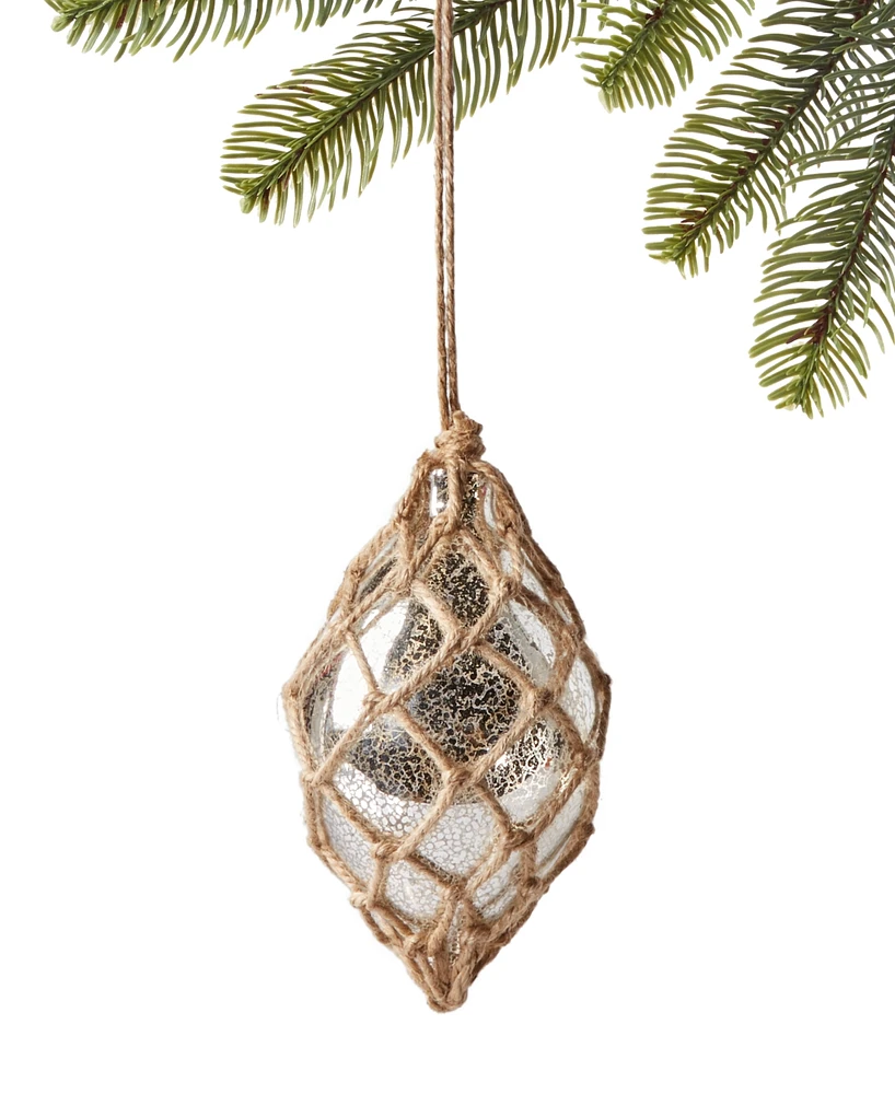 Holiday Lane Seaside Jute Net Around Drop Ornament, Exclusively at Macy's