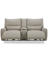 Olper 3-Pc. Fabric Zero Wall Sectional Power Motion Sofa with Console, Created for Macy's