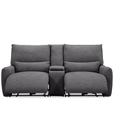 Olper 3-Pc. Fabric Zero Wall Sectional Power Motion Sofa with Console, Created for Macy's