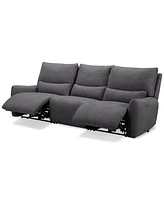 Olper 3-Pc. Fabric Zero Wall Sectional Sofa with 2 Power Motion Chairs, Created for Macy's