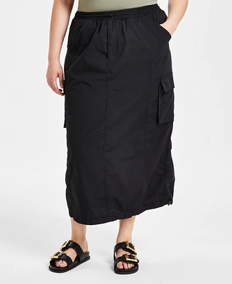 Full Circle Trends Trendy Plus Utility Cargo Midi Skirt