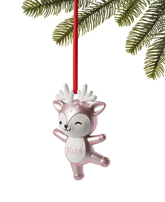 Holiday Lane Baby's First Pink Deer Ornament, Created for Macy's