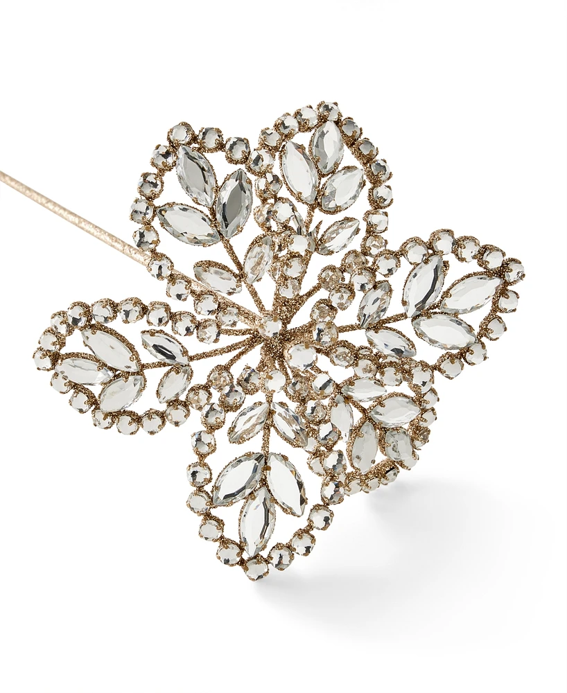 Holiday Lane Jeweled Elegance Flower Pick Ornament, Created for Macy's