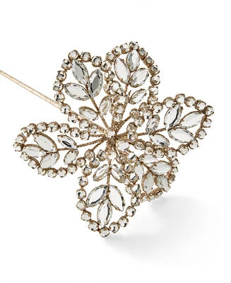 Holiday Lane Jeweled Elegance Flower Pick Ornament, Exclusively at Macy's