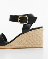 Mango Women's Wedge Buckle Sandals