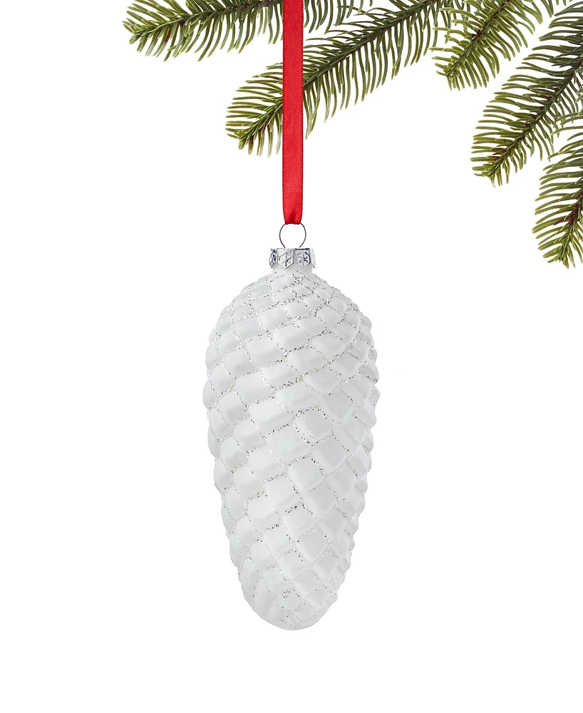 Holiday Lane Snowdaze White Pine Cone Ornament, Exclusively at Macy's