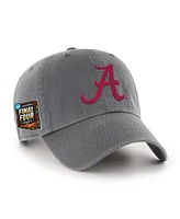 '47 Brand Men's Charcoal Alabama Crimson Tide 2024 Ncaa Basketball Tournament March Madness Final Four Regional Champions Clean Up Adjustable Hat