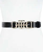 Tommy Hilfiger Women's Skinny Double Ended Horsebit Buckle Dress Casual Belt