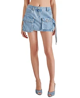 Steve Madden Women's Cotton Evalina Cargo Mini Skirt