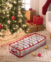 Simplify 80 Count Ornament Storage Organizer in Red