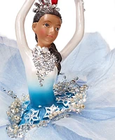 Holiday Lane Ballet Dancing African American Ballerina in Blue Ornament, Created for Macy's