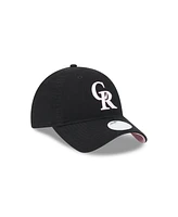 New Era Women's Black Colorado Rockies 2024 Mother's Day 9TWENTY Adjustable Hat