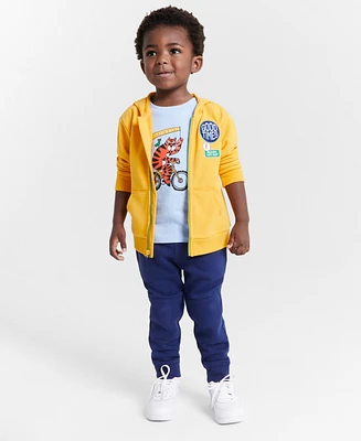Epic Threads Toddler Boys Embroidered-Patch Zip-Up Hoodie, Created for Macy's