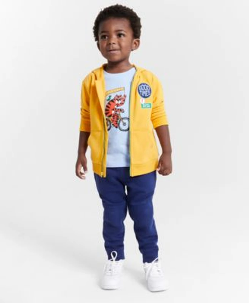 Epic Threads Toddler Boys Embroidered Patch Zip Up Hoodie Cool Tiger Graphic T Shirt Fleece Jogger Pants Created For Macys