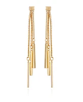 Vince Camuto Gold-Tone Fringe and Bar Drop Earrings