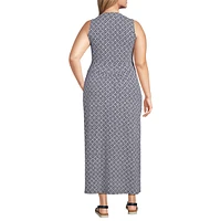 Lands' End Plus Sleeveless Tulip Hem Maxi Dress