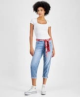 Nautica Jeans Women's Belted Straight-Leg Capri