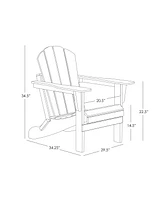 WestinTrends 3 Piece Set Outdoor Folding Adirondack Chairs with Side Table