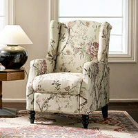 Hulala Home Celia Manual Recliner with Wingback Design