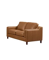 Bella 60" Top Grain Leather Loveseat